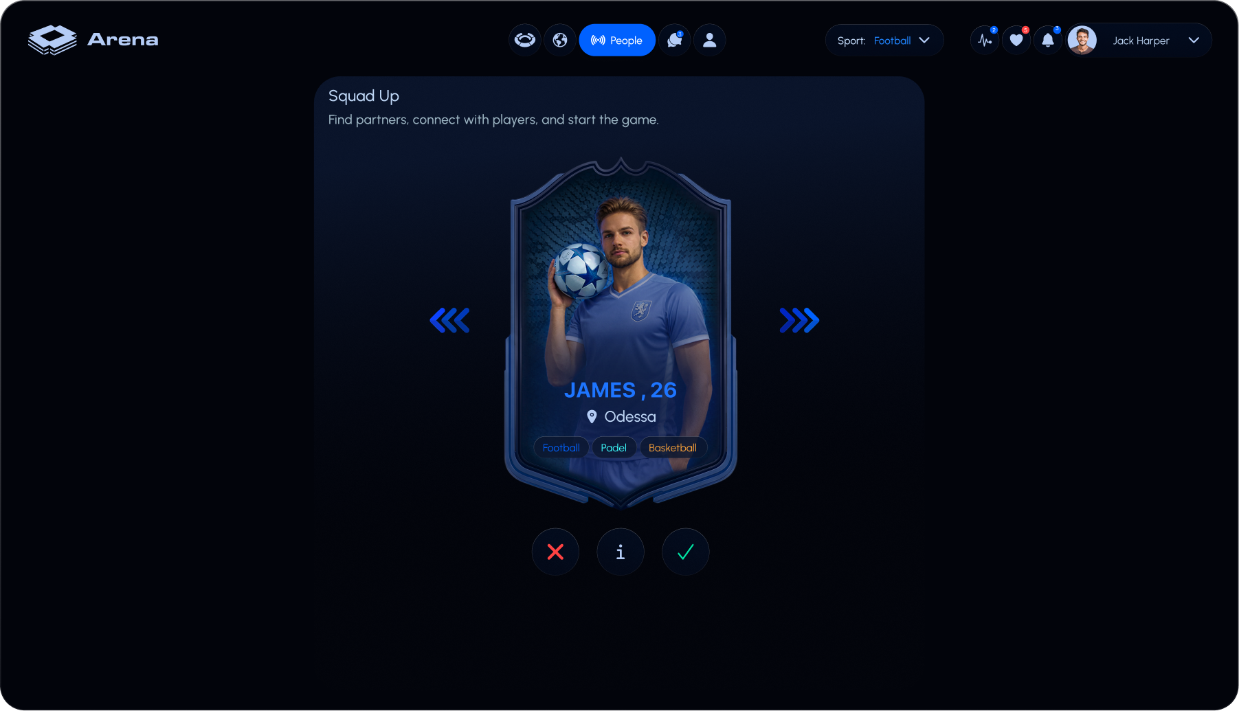 Player discovery card
